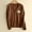 Brown, variant on V Neck Women's Sweaters Flower Print Gray Button Up Sweater Cardigan Stretch Cute Jacket Womans Jumper M