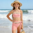 thumbnail image 5 of NIEWTR Girls Swimsuit 3 Piece Bathing Suit Bikini Set Girls' Swimwear With Skirt Swimwear Beach Bathing Suit for Summer Vacation 10-11 Years Pink, 5 of 9