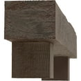 thumbnail image 4 of Ekena Millwork 4"H x 6"D x 60"W Rough Sawn Faux Wood Fireplace Mantel Kit w/ Alamo Corbels, Aged Pecan, 4 of 10