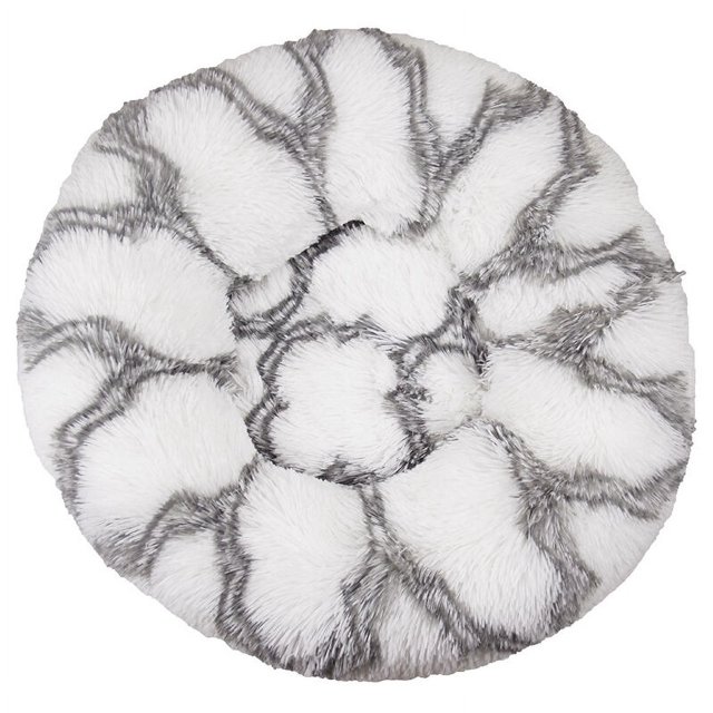 Cama para gatos, cojín suave, lavable suave para perros y gatos (gris y blanco, 70 cm), Sunny