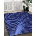 thumbnail image 2 of Ahgly Company Indoor Rectangle Patterned Denim Dark Blue Area Rugs, 5' x 8', 2 of 6