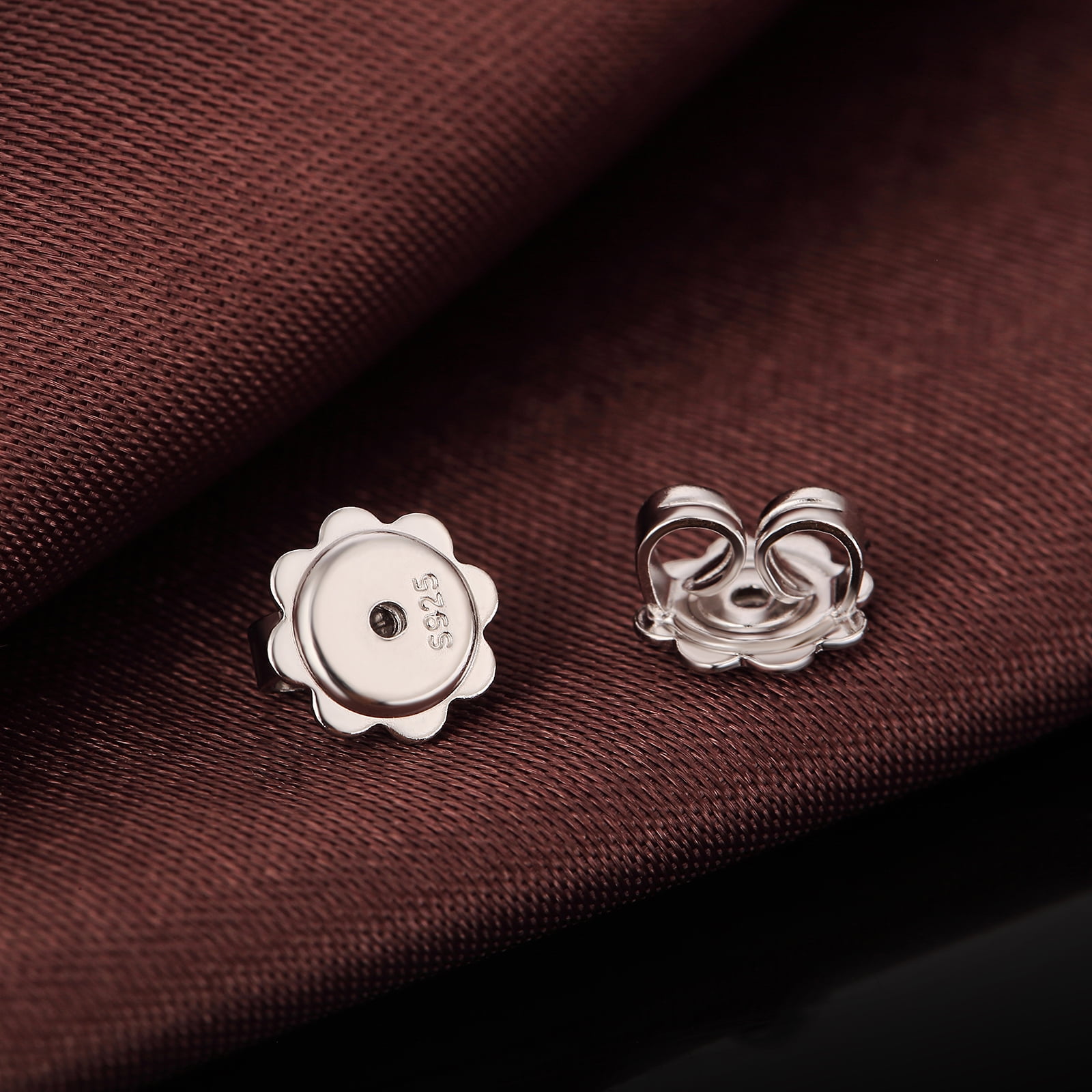 Jiamiaoi Earring Backs Locking Earring Backs for Studs 925 Sterling Silver Earring Backs Lifters Replacement Earring Backs Butterfly Clasp for Studs
