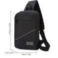 thumbnail image 4 of Men's Sling Bag Splash-proof USB Port Reflective Strip Chest Bag Sling Backpack, 4 of 4