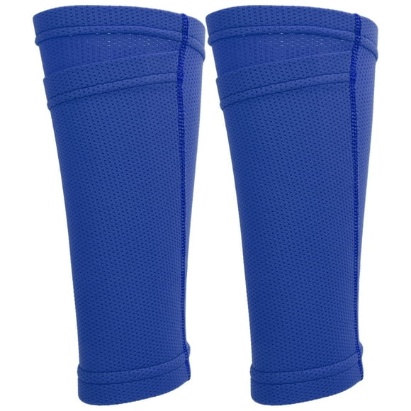 Soccer Shin Guard Socks, Double Layer Soccer Shin Guard Comfortable Breathable  for Football Training for Cycling for Hiking for Running Youth / M,Adult / L