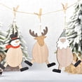 thumbnail image 3 of Naiovety Navidad piezas de colgante adornos colgantes Santa Claus Elk Sign Hanger decoración del hogar para fiesta Bar arreglo suministros Kits de decoración para fiestas Papá Noel Naiovety HA069602-01, 3 of 6