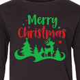 thumbnail image 4 of Inktastic Merry Christmas, Reindeer, Christmas Tree, Stars Long Sleeve Youth T-Shirt, 4 of 5