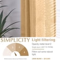 thumbnail image 4 of Cortinas Jinchan, mezcla de lino, 228 x 229 cm, color amarillo mostaza, 2 paneles, 4 of 4