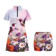 thumbnail image 6 of Psesaysky Hummingbird Daisy Athletic Workout Dress for Women Short Sleeve Golf Dress Tennis Dresses Golf Outfit with Shorts and Pockets for Women 2025 Sun Protection Sundress, 6 of 7