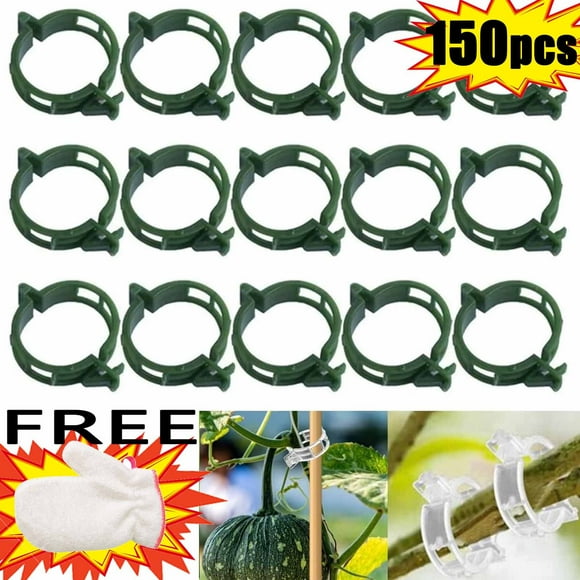 Plant Clips 150pcs, Plant Clips for Climbing Plants, Thickened Plant Clips for Indoor Plants, White