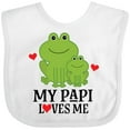 thumbnail image 3 of Inktastic My Papi Loves Me Grandson Frog Boys Baby Bib, 3 of 4