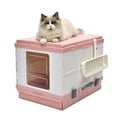 thumbnail image 1 of Arenero Cerrado Grande KE WOOW para gato portatil Color rosa, 1 of 1
