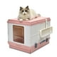 thumbnail image 1 of Arenero Cerrado Grande KE WOOW para gato portatil Color rosa, 1 of 1