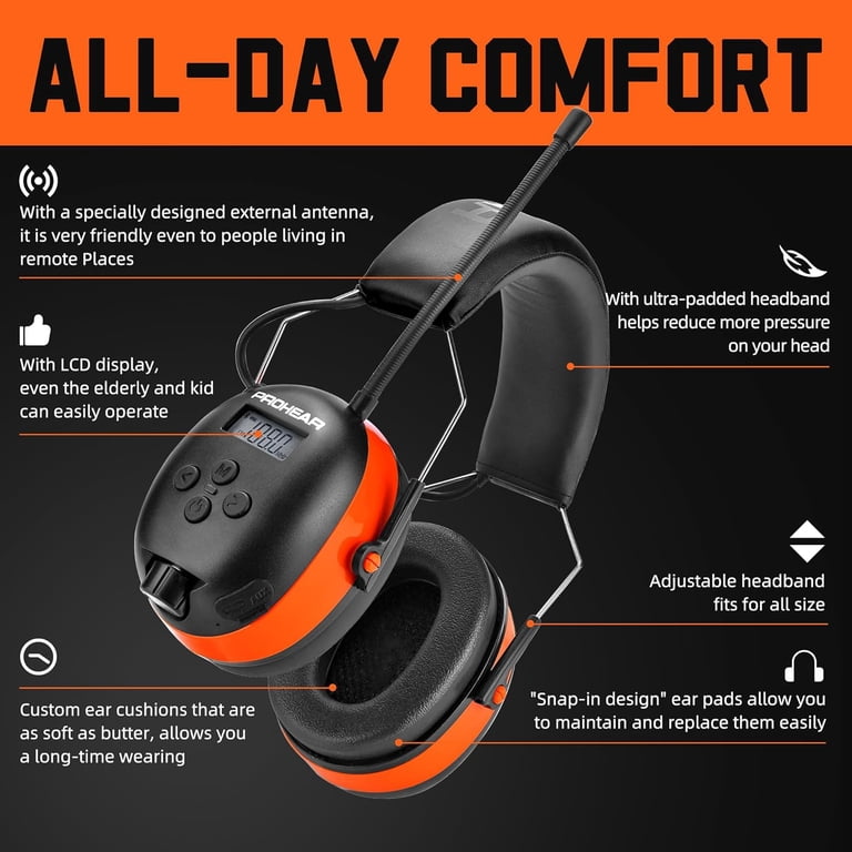 PROHEAR 033 2.0 Bluetooth Hearing Protection Headphones photo 6