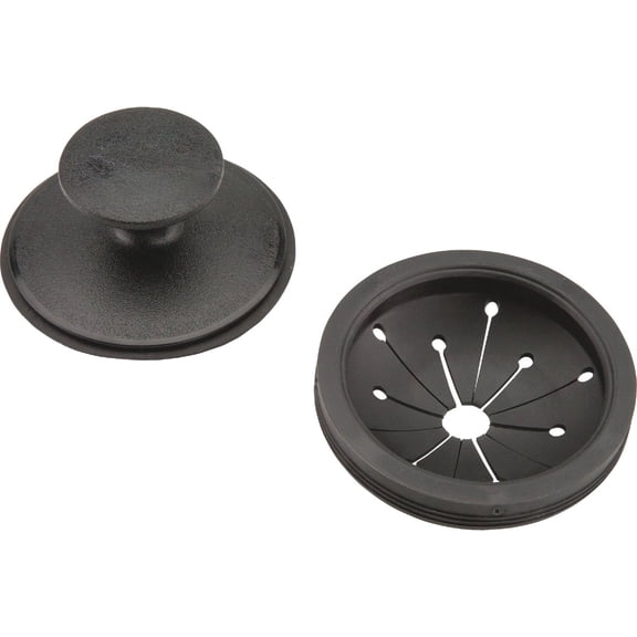 Waste King 1025 EZ Mount Garbage Disposal Stopper and Splash Guard, Black