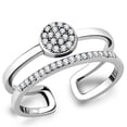 thumbnail image 1 of Bague pour Femmes en Acier Inoxydable Poli avec AAA Grade CZ en Clair - Taille 9, 1 of 1