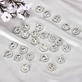 thumbnail image 5 of 6 Pcs Jewelry Making Charm Bulk, Round Alphabet Letter Pendants Diamond Pendant DIY for Necklace, Bracelet, Earring Making and Crafting, Silver-J, 5 of 7