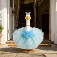 thumbnail image 5 of HYLLai 4 Pcs Porch Goose Outfit for 23" Lawn Geese Include Crowns, Necklace, Dress, Scarf, Goose Clothes Set for Outdoor Yard Decor, Cement Geese, 5 of 6