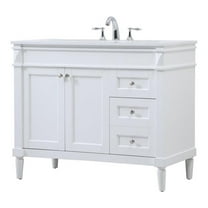 42 inch single bathroom vanity in white