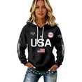 thumbnail image 3 of AHMOMEI Women's 250th Anniversary Print Shirt 1776-2026 USA 250th Anniversary Waffle Hoodie 4th of July Women Hoodie, 3 of 6