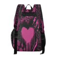 thumbnail image 3 of Large Clear PVC Backpack Heavy Duty See Through Backpack for Adults Work Travel, Punk Pink-collage Printed 12L, 3 of 8