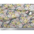thumbnail image 3 of Soimoi Green polyester Crepe Fabric Leaves & Floral Print Sewing Fabric BTY 42 Inch Wide, 3 of 3