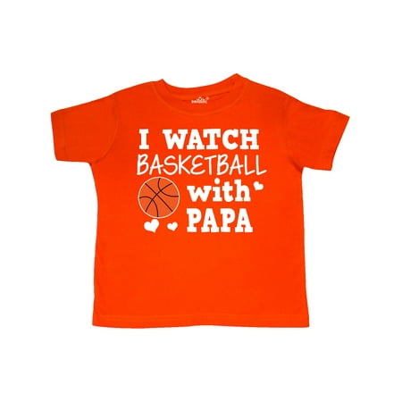 

Inktastic I Watch Basketball with Papa Gift Toddler Boy Girl T-Shirt