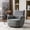 Gray, variant on Villeston 360° Fabric Striped Swivel Accent Chair with Sand-Rimmed Fabric and Metal Bracket, Suitable for Living Room, Balcony and Bedroom，Gray
