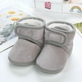 thumbnail image 2 of Baby Shoes Warm Booties Shoes Fashion Solid Color Non Slip Breathable Toddler Boots Grey 12 Months-18 Months, 2 of 5