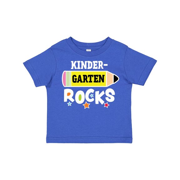 Inktastic Kindergarten Rocks with Pencil and Stars Boys or Girls Toddler T-Shirt