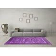 thumbnail image 3 of Ahgly Company Indoor Square Oriental Purple Industrial Area Rugs, 6' Square, 3 of 4