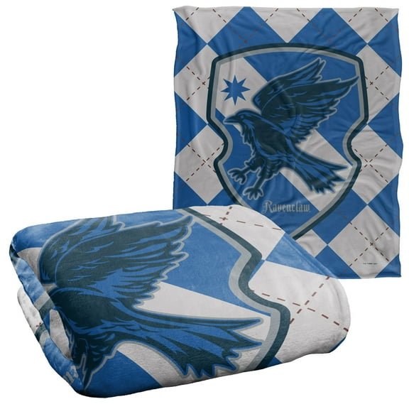 Harry Potter Ravenclaw Plaid Sigil Officially Licensed Silky Touch Super Soft Throw Blanket 50' x 60'