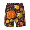 thumbnail image 4 of Lsque Mens Swim Trunks Autumn Harvest Pumpkin Joy Pattern - Bathing Suit Compression Liner - Beach Swim Shorts Swimwear - (S-3XL) - Stretch Quick Dry -Small, 4 of 9