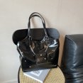 thumbnail image 4 of Bolso Hobo Hombro Tipo Cubo para Mujer Compras Cuero PU Sólido, 4 of 9