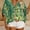 Emerald Green, variant on MORTTIC Women's V-Neck Mandala Print Blouse Short Batwing Sleeve Casual Vacation Top for Spring and Summer