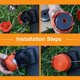 thumbnail image 5 of s9F 8 Replacement Spool + 1 Spool Cap for Black & Decker GH750 R6G GH710 GH700 Lawn Mower, DF-06, 5 of 5