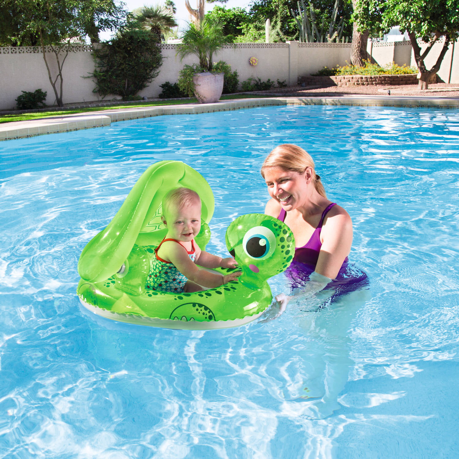 NEW Inflatable Turtle Baby Pool Partial Sunshade Water Sprayer Infant Child