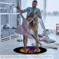 thumbnail image 3 of Spaceman Round Soft Area Rugs 2.6ft Anti-Slip Cute Circle Carpet for Teen Girls Room, Circular Rug for Nursery Room, Dorm, Cute Room Decor for Baby, 3 of 7