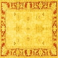 thumbnail image 1 of Ahgly Company Machine Washable Indoor Square Persian Yellow Traditional Area Rugs, 6' Square, 1 of 4