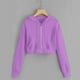 thumbnail image 3 of ICHUANYI Clearance Women's Zip Up Hoodies Sweatshirts Clothes Teen Girl Fall Casual Drawstring Jackets With Pockets Overcoat(Purple, XXL) ICHUANYI WER2023081201128, 3 of 5