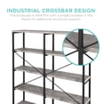 thumbnail image 2 of Best Choice Products 55in Storage Bookshelf for Living Room, Walkway w/ Industrial, Elevated Design - Gray, 2 of 7