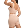 thumbnail image 5 of Women 2 Piece Workout Sets Padded Tank Tops Tummy Control Leggings Gym Outfits,Seamless(Khaki,M), 5 of 8