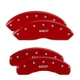 thumbnail image 3 of MGP 4 Caliper Covers Engraved Front & Rear MGP Red finish silver ch Fits select: 2016-2017 AUDI Q5 PREMIUM PLUS S-LINE, 2015 AUDI Q5 PREMIUM PLUS, 3 of 4