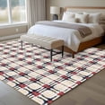 thumbnail image 5 of 5x7 Washable Area Rug, Buffalo Plaid Non-Slip Large Rectangle Rug for Living Room Bedroom, Retro Red Black Linen Pattern Indoor Floor Mat for Home Decor, 5 of 9