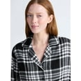 thumbnail image 4 of Joyspun Women's Long Sleeve Flannel Sleep Top and Pants Pajama Set, 2-Piece, Sizes XS-3X, 4 of 5