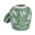 thumbnail image 3 of Creative Co-Op Decorative Ceramic Ginger Jar with Lid, Green, 3 of 5