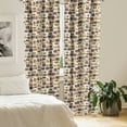 thumbnail image 2 of Ambesonne Vintage Curtains, 90s Theme Retro Fun Items, Pair of 28"x84", Mustard, 2 of 5