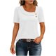 thumbnail image 1 of Tops de Mujer Casual Color Sólido Manga Corta Botón, Blusa Elegante para Primavera Verano Diario, 1 of 6
