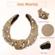 thumbnail image 4 of Diadema de Perlas Anudadas Unique Bargains Casual Caqui 17x12x3.5cm, 4 of 7