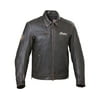 INDIAN MOTORCYCLE MENS CLASSIC 2 BROWN LEATHER MOTORCYCLE JACKET - LARGE