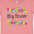 thumbnail image 4 of Inktastic Big Sister Bright Flowers Girls Baby T-Shirt, 4 of 5